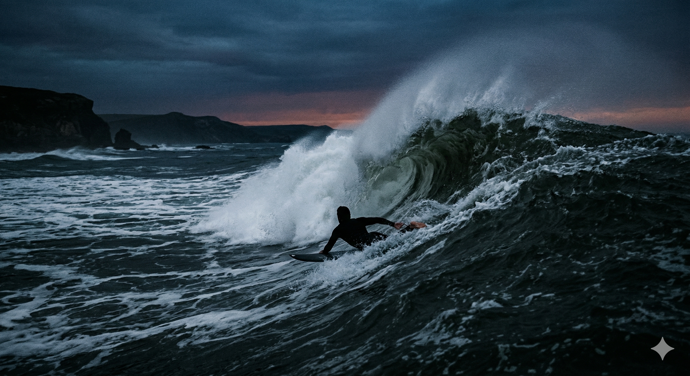 Surfer walking toward the ocean at dawn