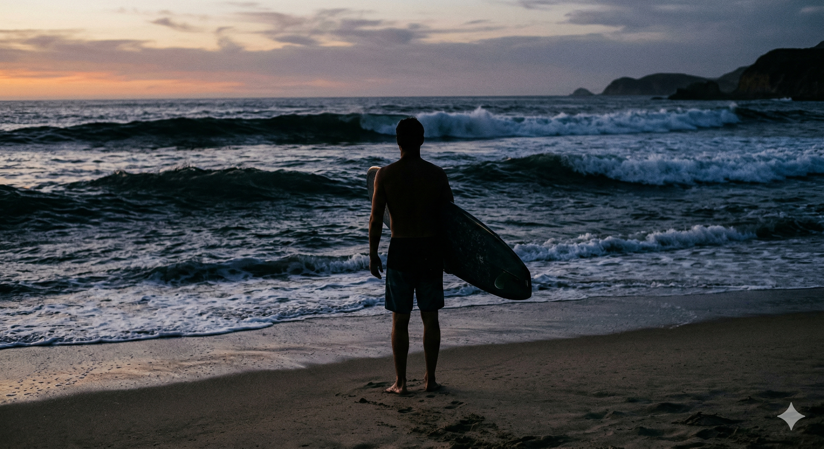Golden sunrise over calm ocean